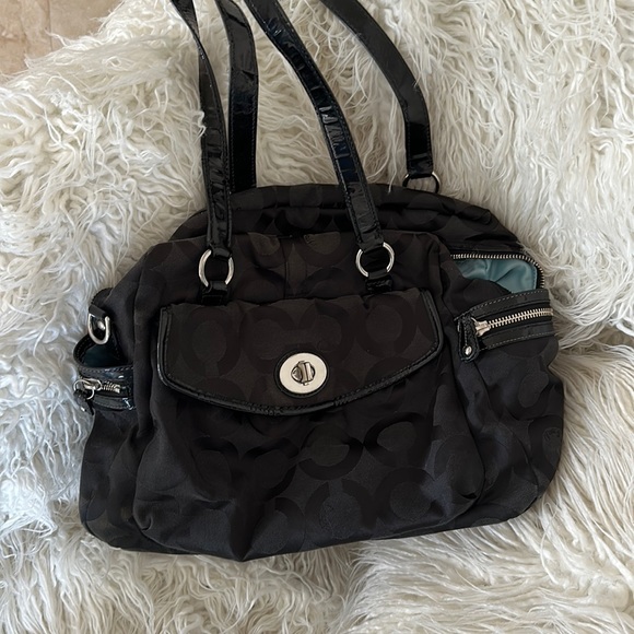 Original Coach Black Diaper Bag - Picture 1 of 7